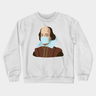 William Shakespeare wears a mask Crewneck Sweatshirt